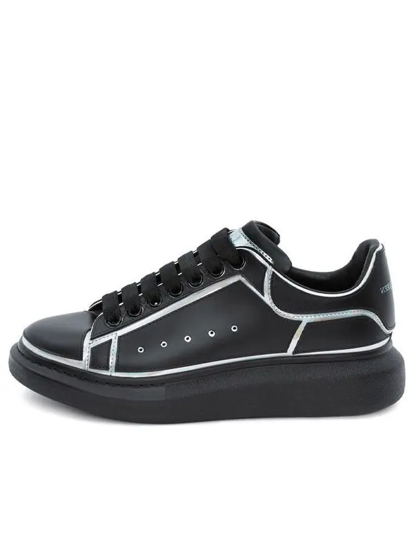 Кроссовки oversized sneaker 'black silver holo' Alexander Mcqueen — изображение 1 из 4, черный/серебристый