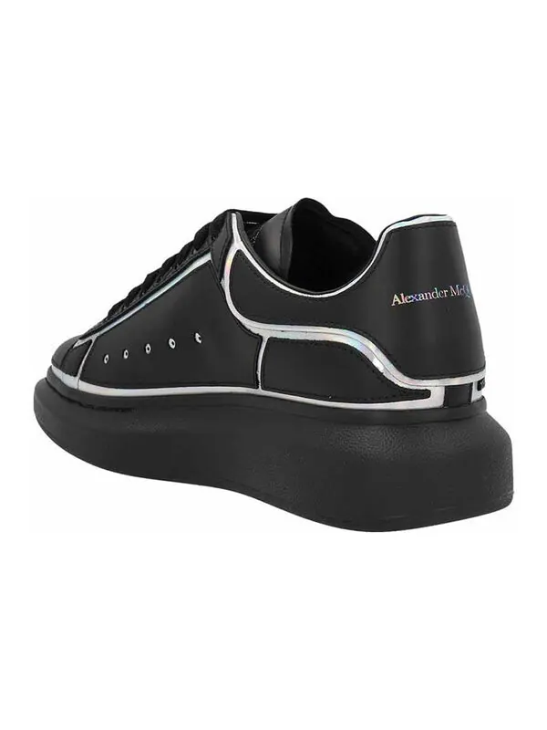 Кроссовки oversized sneaker 'black silver holo' Alexander Mcqueen — изображение 2 из 4, черный/серебристый