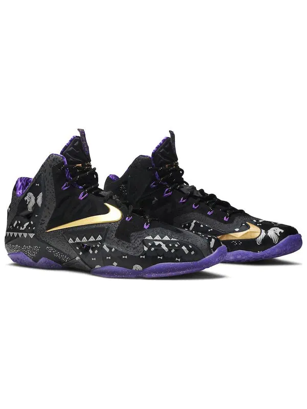 Кроссовки lebron 11 'bhm' Nike — изображение 3 из 4, темный серый//фиолетовый