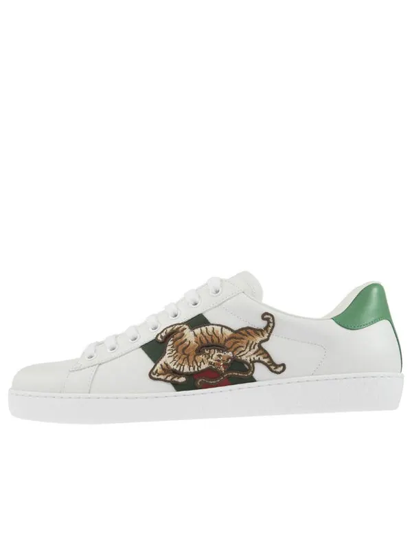Кроссовки ace 'tiger' Gucci — изображение 1 из 3, белый/зеленый/красный