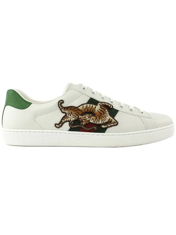 Кроссовки ace 'tiger' Gucci — изображение 2 из 3, белый/зеленый/красный