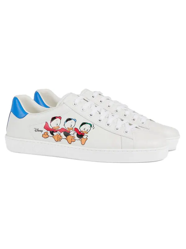 Кроссовки disney x ace 'white' Gucci — изображение 2 из 4, белый/белый/синий