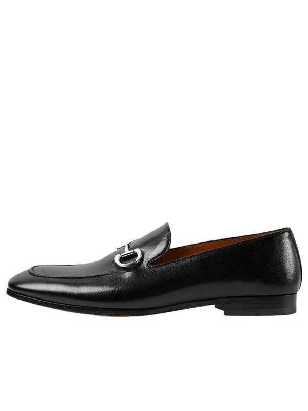 Кроссовки horsebit loafers 'black silver' Gucci — изображение 1 из 4, черный/серебристый