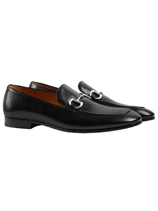 Кроссовки horsebit loafers 'black silver' Gucci — изображение 2 из 4, черный/серебристый
