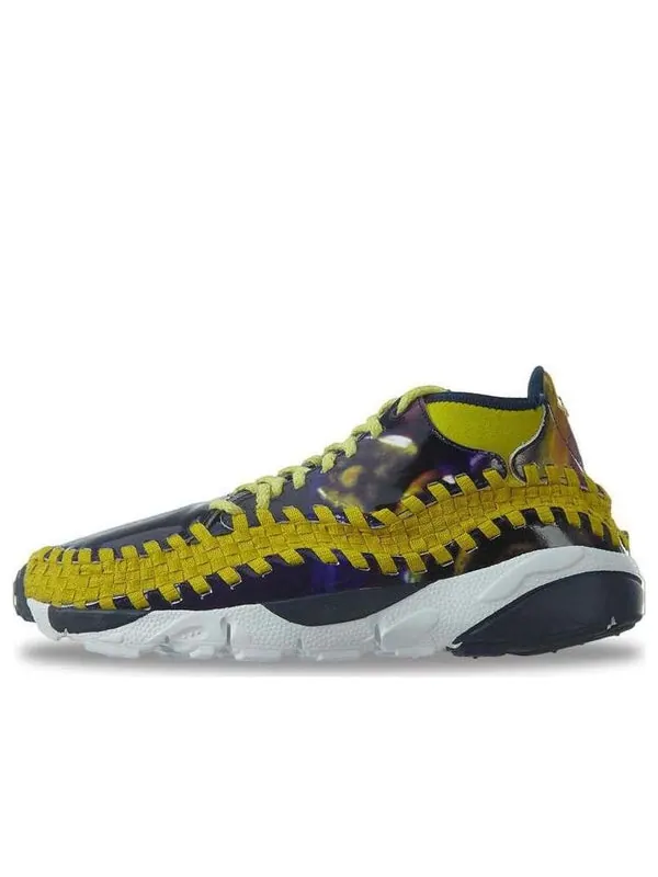 Кроссовки air footscape woven chukka yoth qs 'light midnight bright citron' Nike — изображение 1 из 2, лимонно-желтый