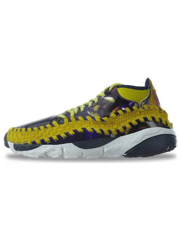 Кроссовки air footscape woven chukka yoth qs 'light midnight bright citron' Nike — изображение 2 из 2, лимонно-желтый