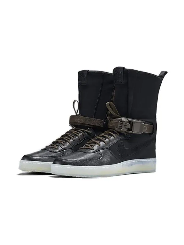 Кроссовки аббревиатура x lab air force downtown 1 hi sp Nike — изображение 2 из 4, черный/черный-оливковый