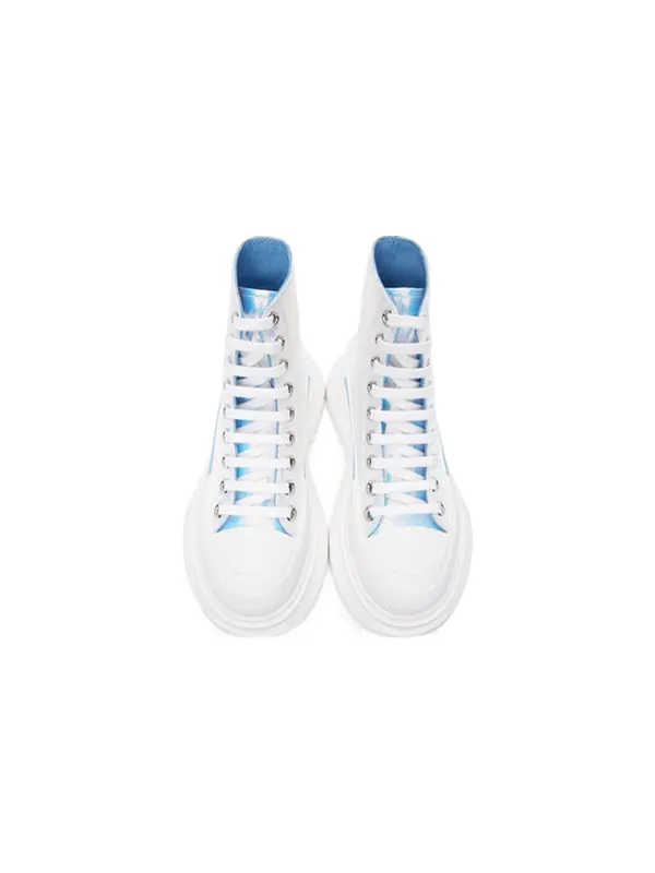 Кроссовки silver holographic tread slick platform high sneakers 'white multi' Alexander Mcqueen — изображение 2 из 4