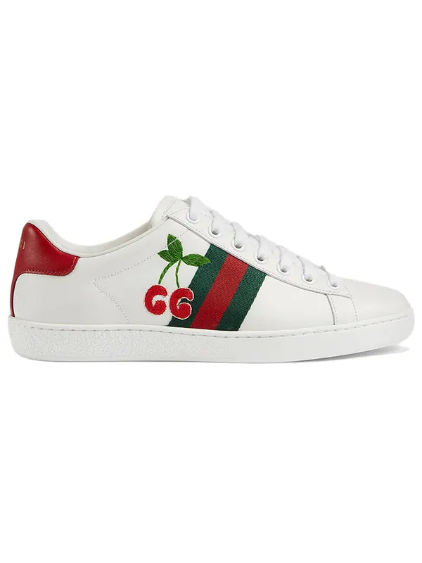 Кроссовки ace gg 'cherry' Gucci — изображение 2 из 4, белый/красный/зеленый
