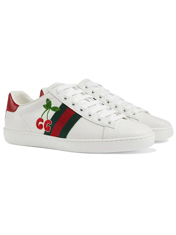 Кроссовки ace gg 'cherry' Gucci — изображение 3 из 4, белый/красный/зеленый
