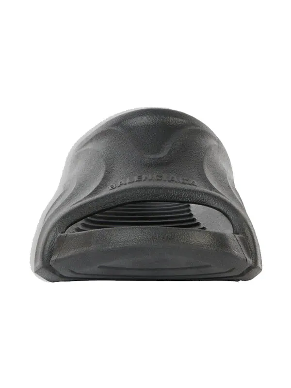Тапочки mold slides 'black' Balenciaga — изображение 4 из 4, черный