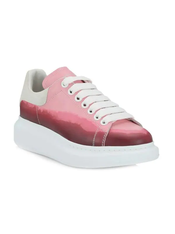 Кроссовки oversized sneakers 'pink dip-dyed' Alexander Mcqueen — изображение 2 из 4, розовый/белый