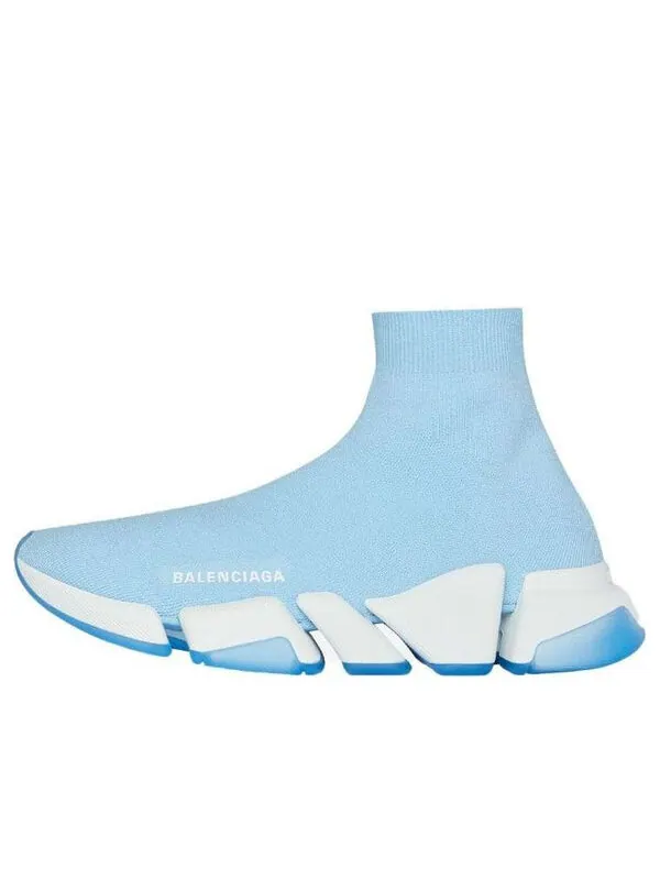 Кроссовки speed 2.0 trainers 'rib-knit blue' Balenciaga — изображение 1 из 4, синий/белый