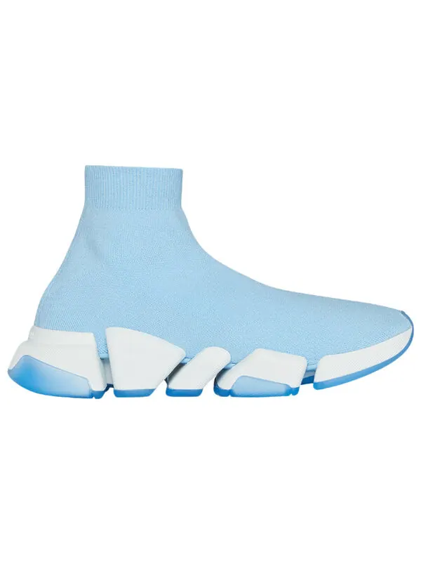 Кроссовки speed 2.0 trainers 'rib-knit blue' Balenciaga — изображение 2 из 4, синий/белый