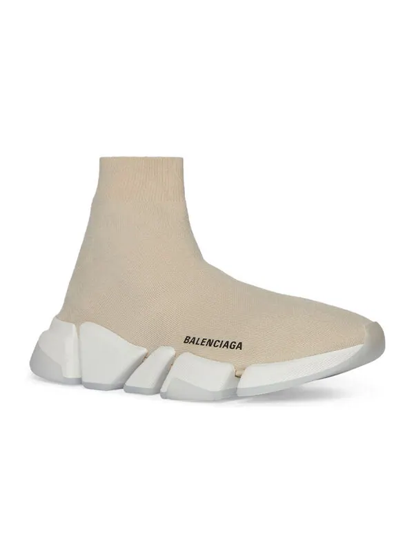 Кроссовки speed 2.0 trainers 'rib-knit light beige' Balenciaga — изображение 2 из 4, бежевый/белый/черный