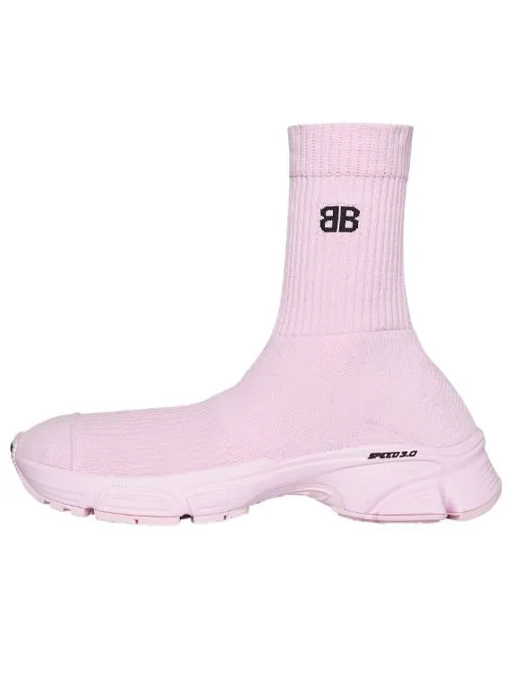 Кроссовки speed 3.0 monocolor sneakers 'recycled light pink' Balenciaga — изображение 1 из 4, розовый/черный