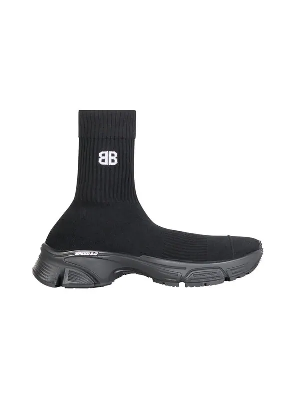 Кроссовки speed 3.0 monocolor sneakers 'recycled black' Balenciaga — изображение 2 из 4, черный/белый