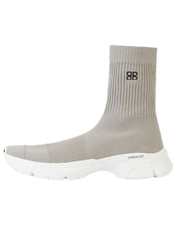 Кроссовки speed 3.0 high-top sneakers gray Balenciaga — изображение 1 из 4, серый