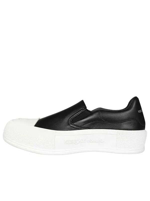 Кроссовки deck skate plimsoll 'black white' Alexander Mcqueen — изображение 1 из 4, черный/белый