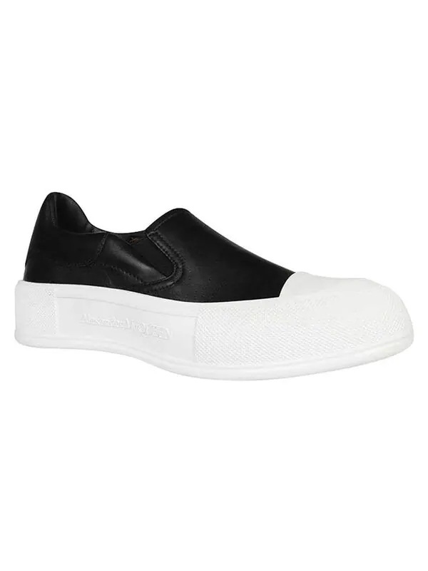 Кроссовки deck skate plimsoll 'black white' Alexander Mcqueen — изображение 3 из 4, черный/белый