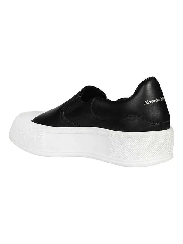 Кроссовки deck skate plimsoll 'black white' Alexander Mcqueen — изображение 4 из 4, черный/белый