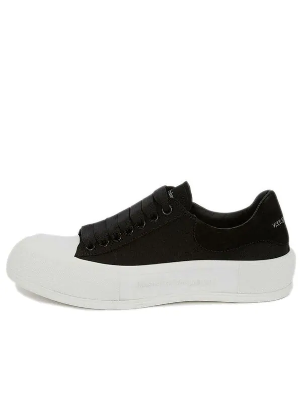 Кроссовки deck skate plimsoll lace up 'black white' Alexander Mcqueen — изображение 1 из 4, черный/белый