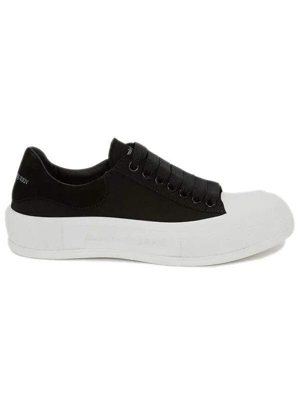 Кроссовки deck skate plimsoll lace up 'black white' Alexander Mcqueen — изображение 2 из 4, черный/белый