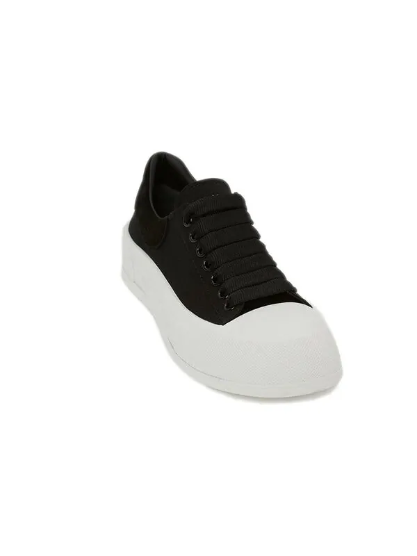 Кроссовки deck skate plimsoll lace up 'black white' Alexander Mcqueen — изображение 3 из 4, черный/белый