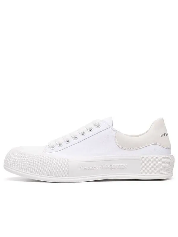 Кроссовки deck skate plimsoll lace up 'optic white' Alexander Mcqueen — изображение 1 из 2, белый