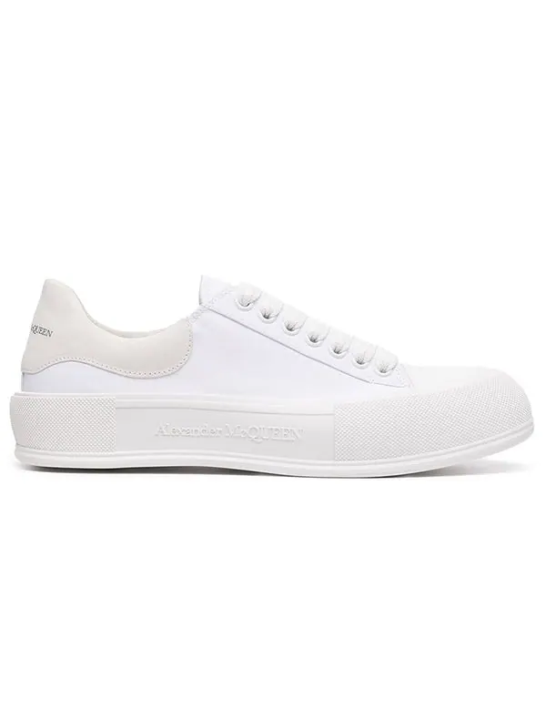 Кроссовки deck skate plimsoll lace up 'optic white' Alexander Mcqueen — изображение 2 из 2, белый