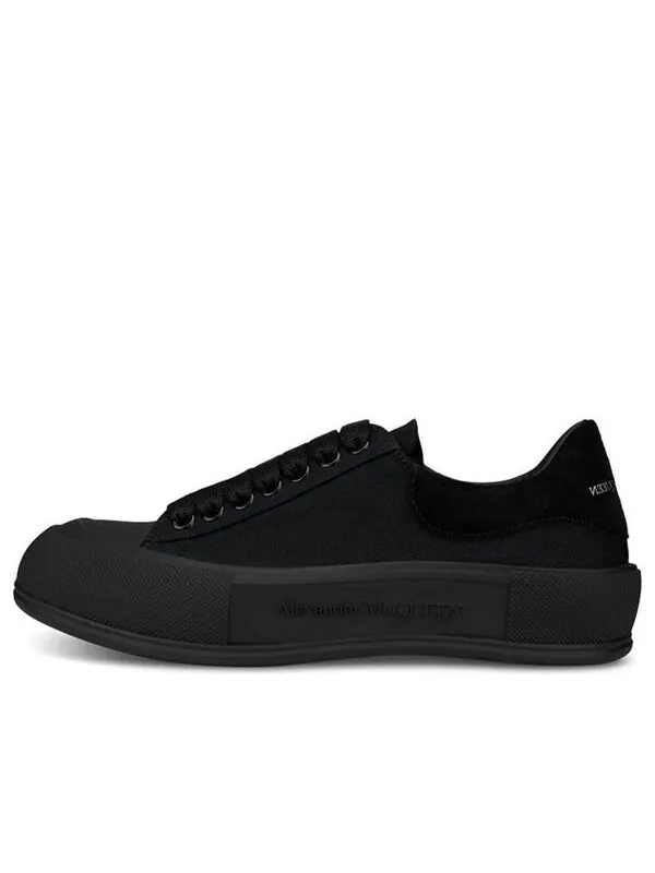 Кроссовки deck skate plimsoll lace up 'triple black' Alexander Mcqueen — изображение 1 из 4, черный/черный/черный