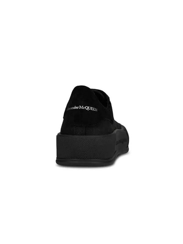 Кроссовки deck skate plimsoll lace up 'triple black' Alexander Mcqueen — изображение 4 из 4, черный/черный/черный