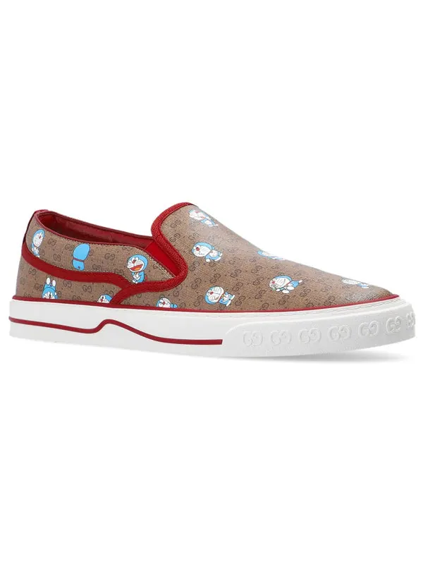 Кроссовки x doraemon gg sneakers 'brown red' Gucci — изображение 2 из 4, коричневый/красный