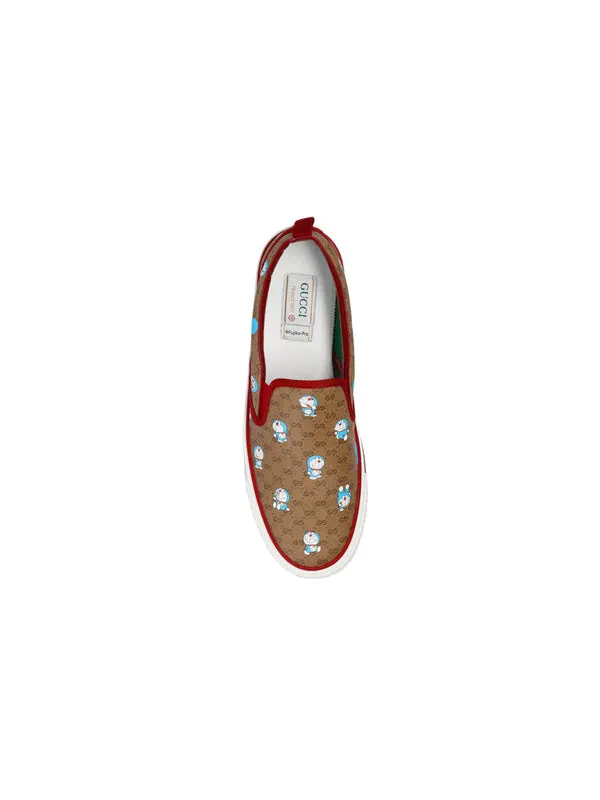 Кроссовки x doraemon gg sneakers 'brown red' Gucci — изображение 4 из 4, коричневый/красный