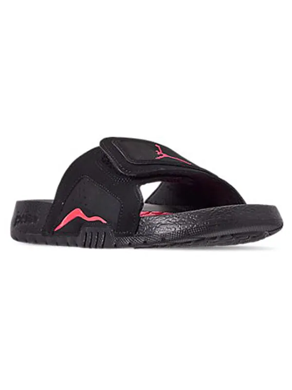 Тапочки hydro vi retro infrared black red sports slippers 'black infrared 23' Air Jordan — изображение 2 из 4, черный