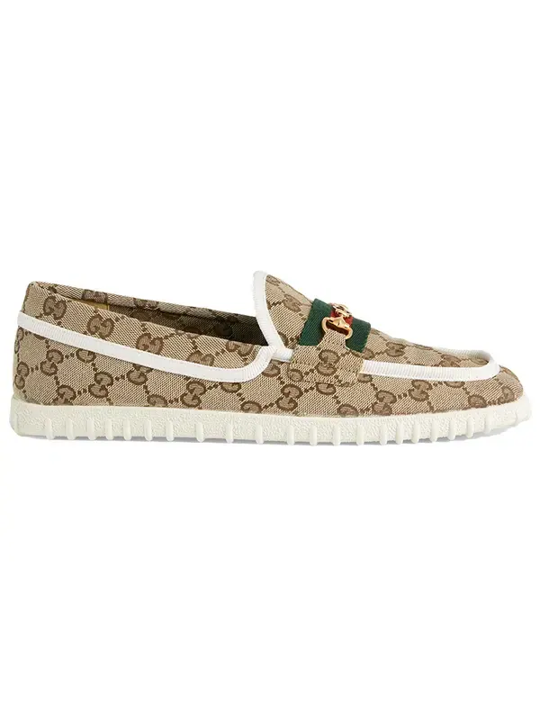 Кроссовки gg supreme driving shoes 'neutrals' Gucci — изображение 2 из 4, бежевый