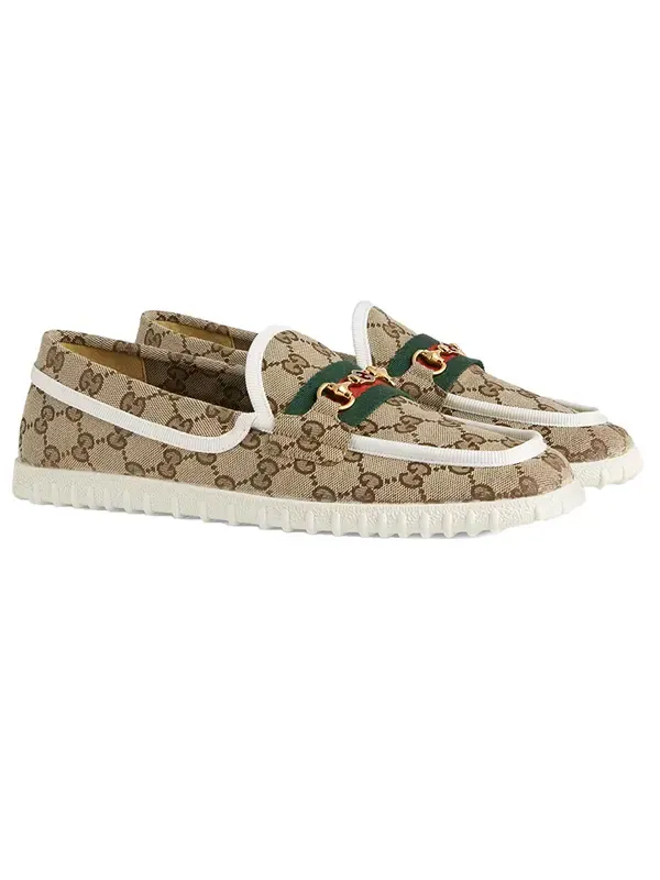 Кроссовки gg supreme driving shoes 'neutrals' Gucci — изображение 3 из 4, бежевый