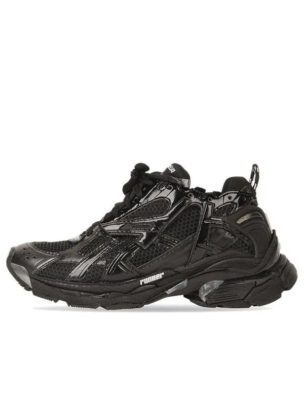 Кроссовки runner sneakers 'black mesh and nylon' 656065w3ra11000 Balenciaga — изображение 1 из 4, черный/белый