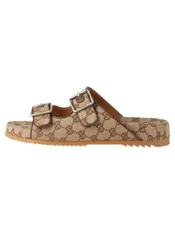 Сандалии double g alphabet straps fashion sandals Gucci — изображение 3 из 4, бежевый