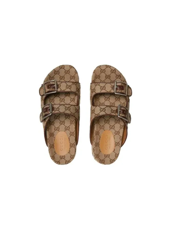 Сандалии double g alphabet straps fashion sandals Gucci — изображение 4 из 4, бежевый