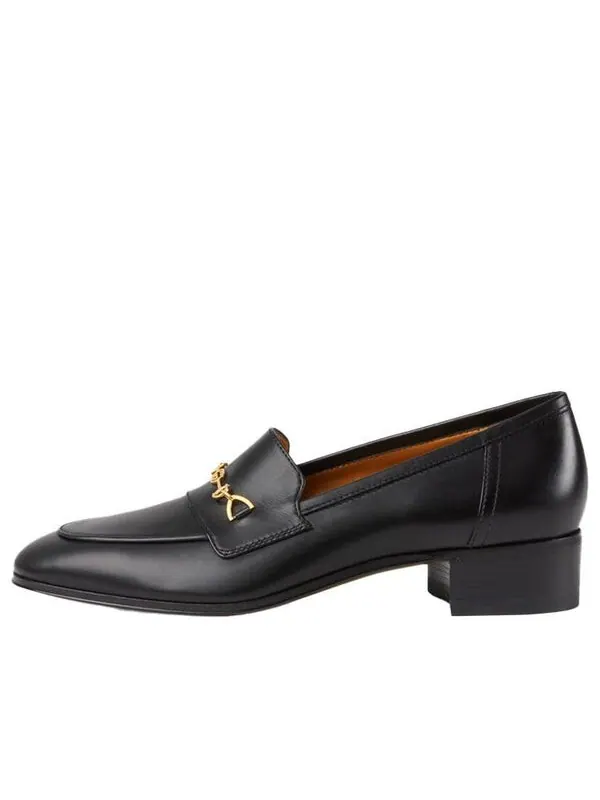 Кроссовки interlocking g horsebit loafer 'black leather' Gucci — изображение 1 из 4, черный