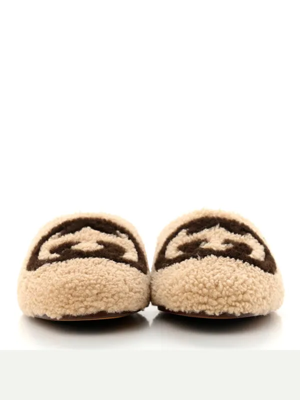 Тапочки slippers interlocking g 'butterscotch' Gucci — изображение 3 из 4, бежевый/коричневый