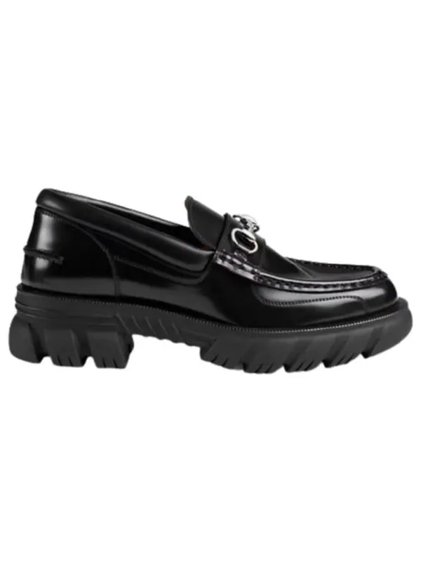 Кроссовки horsebit loafer 'black' Gucci — изображение 2 из 4, черный