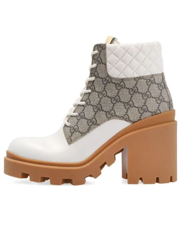 Кроссовки gg ankle boot 'beige' Gucci — изображение 1 из 4, бежевый/белый