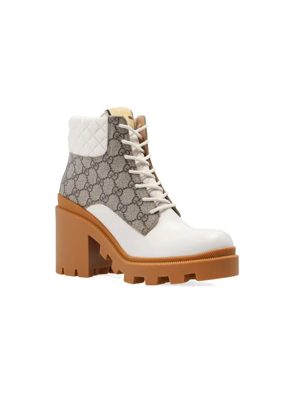 Кроссовки gg ankle boot 'beige' Gucci — изображение 3 из 4, бежевый/белый