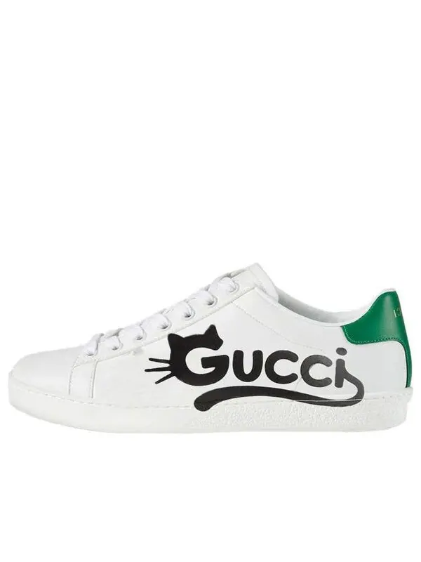 Кроссовки ace 'kitten logo' Gucci — изображение 1 из 4, белый