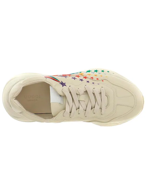 Кроссовки rhyton 'white rainbow' Gucci — изображение 3 из 4, белый/мульти