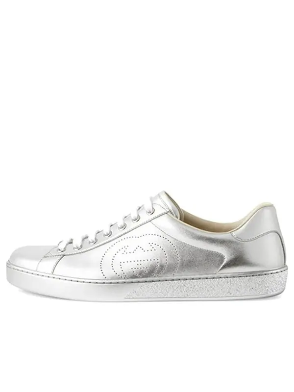 Кроссовки ace 'metallic silver' Gucci — изображение 1 из 4, металлик серебристый