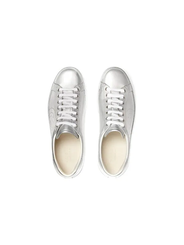 Кроссовки ace 'metallic silver' Gucci — изображение 3 из 4, металлик серебристый