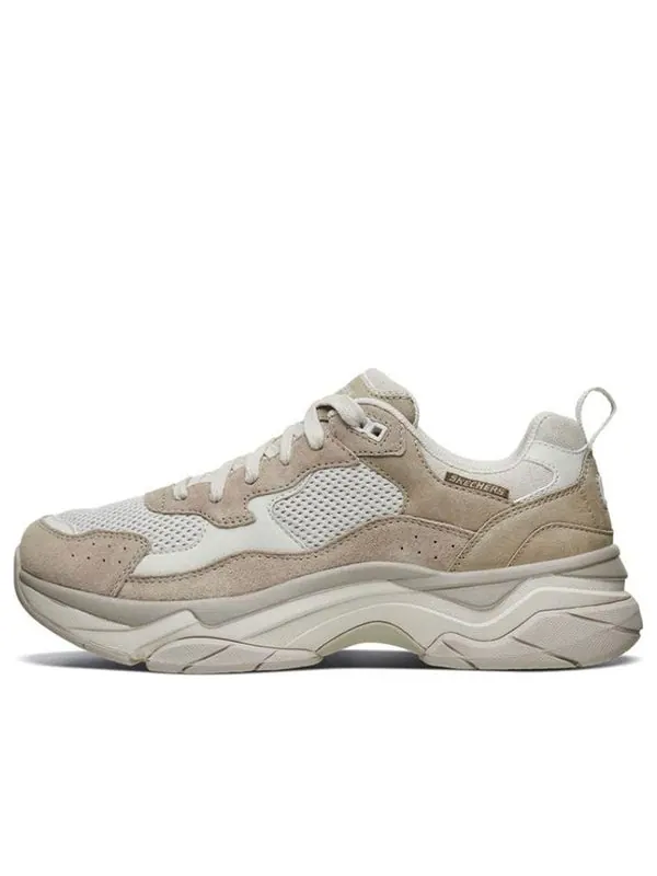 Кроссовки staxed running shoes white/brown Skechers — изображение 1 из 4, кремово-бело-коричневый